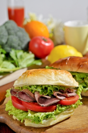 Sandwich of the roast beefの写真素材