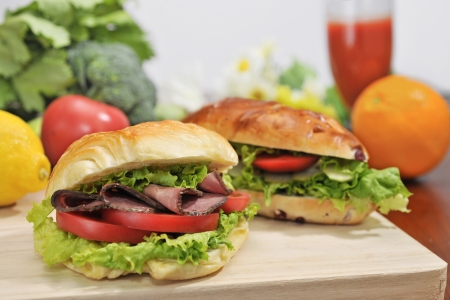 Sandwich of the roast beefの写真素材