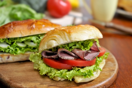 Sandwich of the roast beefの写真素材
