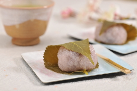 Sakura mochi(rice cake)の写真素材