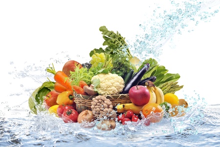 Fresh vegetables and Fruitの写真素材