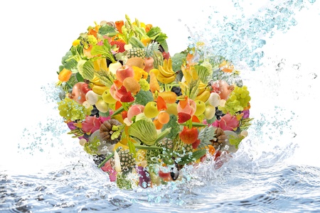 Fresh vegetables and Fruitの写真素材