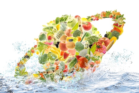 Fresh vegetables and Fruitの写真素材