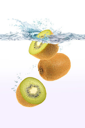 Kiwi in the waterの写真素材