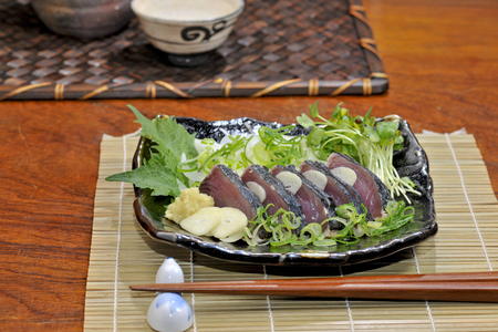 Sashimi of bonitoの写真素材