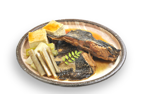 Simmered flounderの写真素材