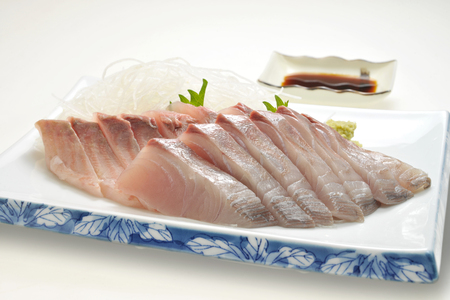 sliced raw fishの写真素材