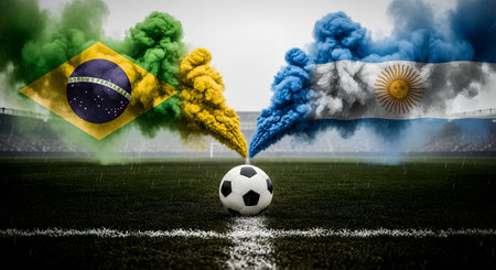 American football ball and stadium. Sport concept.の写真素材