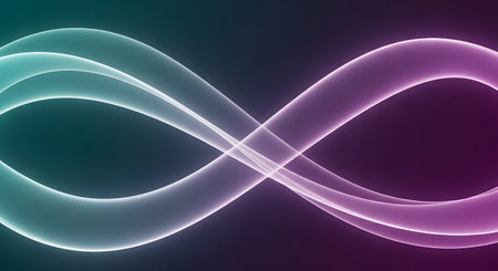 Abstract background with a glowing abstract waves, design with copyspace