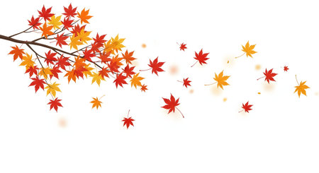Maple autumn leaves background. Vector illustration. Eps10. Global colors.の素材