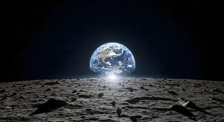 Earth from space. Elements of this image furnished by NASA. 3D renderingの素材