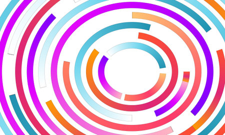 Abstract background with colorful concentric circles. Vector illustration. Eps 10のイラスト素材