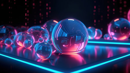 laser ray glowing infrared light, Bright color. Generative Aiの素材