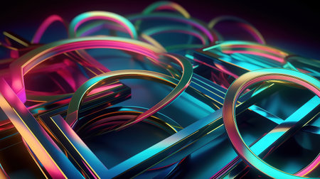 3d render, abstract modern minimal background. Generative Aiの素材