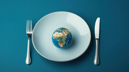 Power, economy, politics, globalism, hunger, poverty and world food concept. Generative Aiの素材