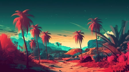 Gradient beach cover collection. Generative Aiの素材