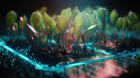 scientific research in the field of biology and chemistry of nature. Generative Aiの素材