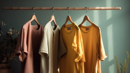 Home-made clothing from natural and processed fabrics, natural vegetable ingredients. Generative Aiの素材