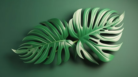 Paper leaves frame. Generative Aiの素材