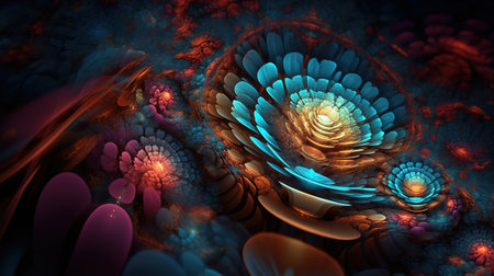 Macro nature, organic pattern, quantum world wallpaper. Generative Aiの素材
