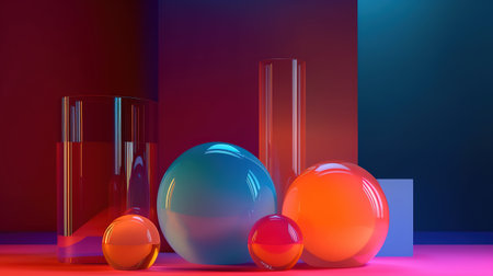 3d rendering, abstract modern minimal background. Generative Aiの素材