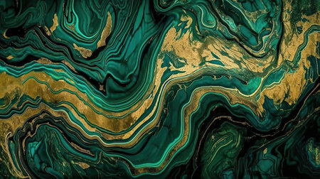 Wavy lines fashion print, painted artificial marbled surface. Generative Aiの素材
