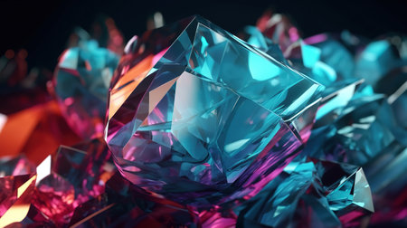 Colorful 3d cube background. Generative Aiの素材