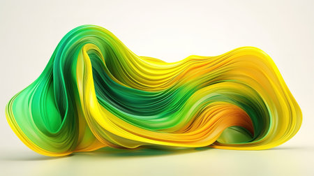 3d abstract colorful twisted liquid shapes creative design. Generative Aiの素材