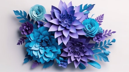 Floral bouquet isolated on white background. Generative Aiの素材