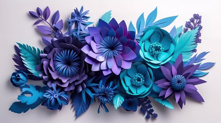 Floral bouquet isolated on white background. Generative Aiの素材