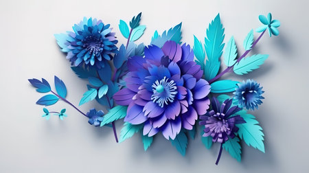 Floral bouquet isolated on white background. Generative Aiの素材