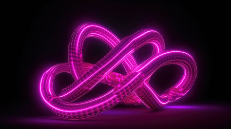 Abstract minimalist background with infinity symbol. Generative Aiの素材