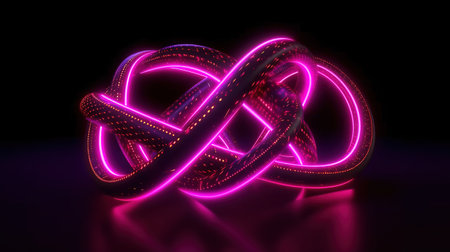Abstract minimalist background with infinity symbol. Generative Aiの素材