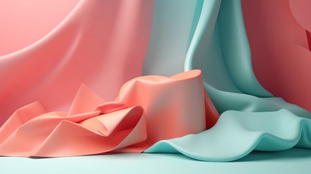 3d render, abstract minimal background with paper layers, levitating sheets. Generative Aiの素材