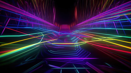 Ultraviolet, rainbow vibrant colors, laser show, Bright color. Generative Aiの素材