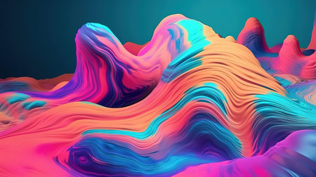 Caustic overlay effect. Colorful pastel wallpaper, Bright color. Generative Aiの素材