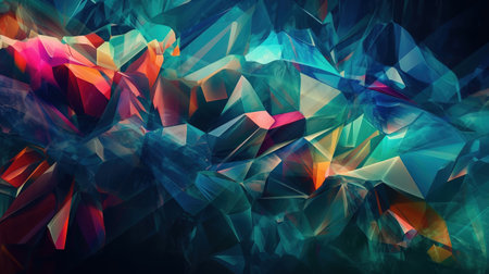3d render, abstract crystal background, iridescent texture. Generative Aiの素材