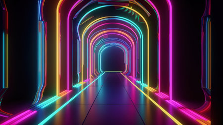 abstract geometric background, Bright color. Generative Aiの素材