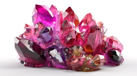 Reiki healing minerals, rough nuggets, faceted fashion gemstones. Generative Aiの素材