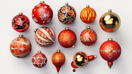 Winter holiday clip art isolated on white background. Generative Aiの素材