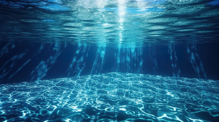 Clear water inside the swimming pool. Generative Aiの素材