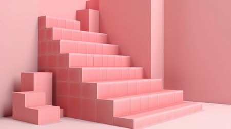 Fashion podium, minimal scene, architectural block, design element. Generative Aiの素材