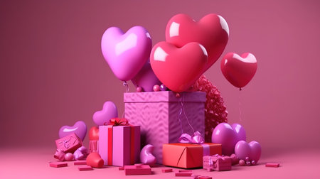 Mother's, Valentine's Day, birthday. Generative Aiの素材