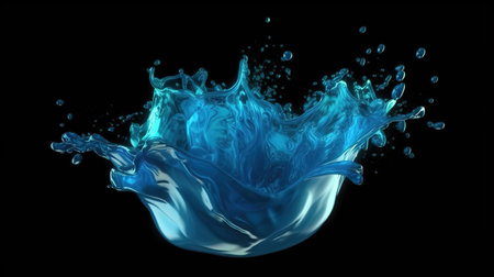 Water splash shape. Generative Aiの素材