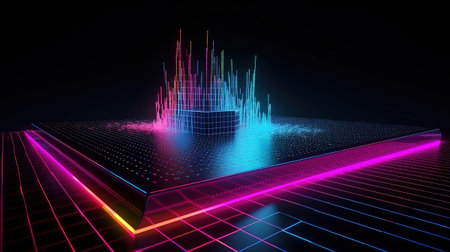 virtual reality, ultraviolet spectrum, pink blue vibrant colors. Generative Aiの素材