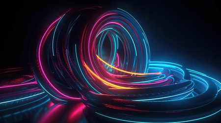 3d geometric abstract twist background. Generative Aiの素材