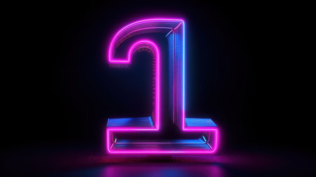 3d render, number one, the best digital symbol. Generative Aiの素材