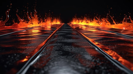 Orange crystal background. Generative Aiの素材