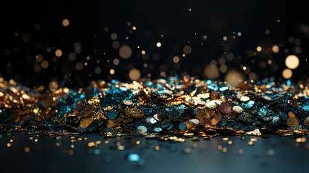 background of abstract glitter lights. Generative Aiの素材