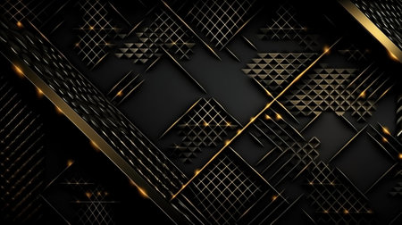 Dark 3d geometric texture illustration. Generative Aiの素材